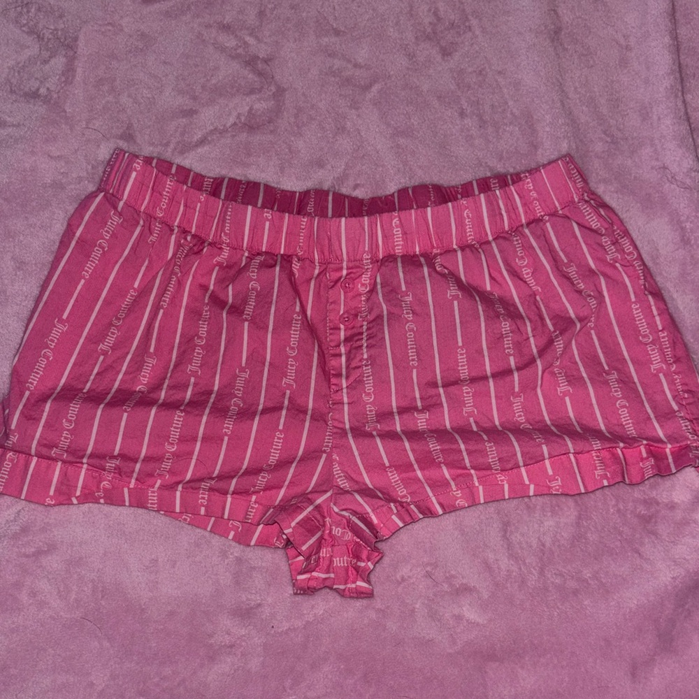 Juicy Couture Pink Striped Shorts